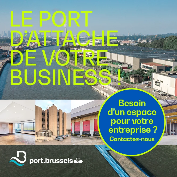 Espaces disponibles au port de Bruxelles